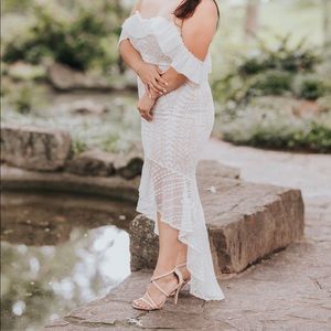 White High-Low Boutique Dress